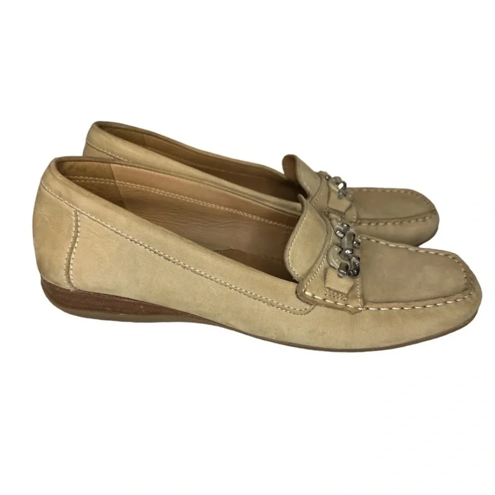Geox Respira Women's ~ Size 39.5/ US 10 ~ Tan Horsebit Slip On Loafers Shoes